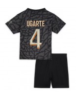 Paris Saint-Germain Manuel Ugarte #4 Alternativní dres pro děti 2023-24 Krátký Rukáv (+ trenýrky)